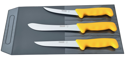 Polkars zestaw 3 noży (modele 14, 15, 17) żółty