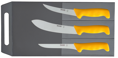 Polkars zestaw 3 noży (modele 13, 07, 17) żółty