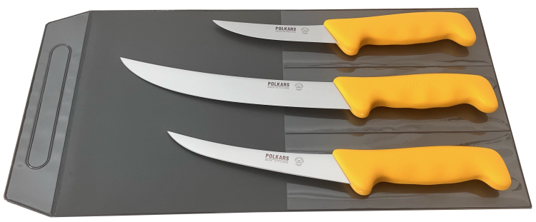 Polkars zestaw 3 noży (modele 02, 23, 61) żółty
