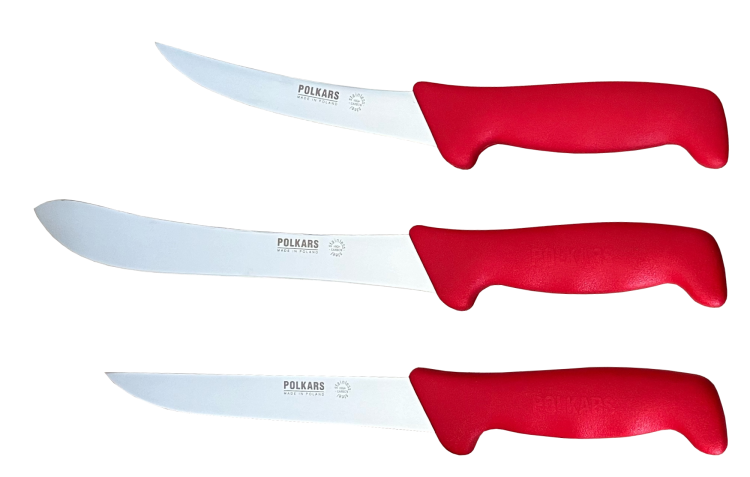 Polkars zestaw 3 noży (modele 14, 15, 17) czerwony