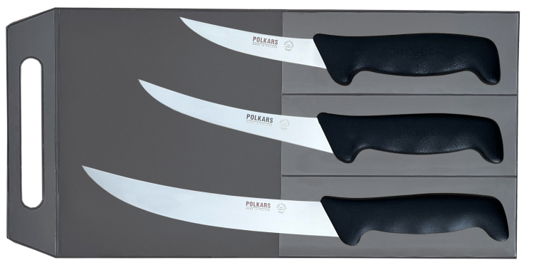 Polkars zestaw 3 noży (modele 02, 23, 61) czarny