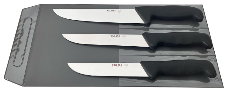 Polkars zestaw 3 noży (modele 04, 05, 33) czarny