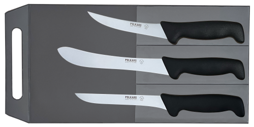 Polkars zestaw 3 noży (modele 13, 15, 17) czarny