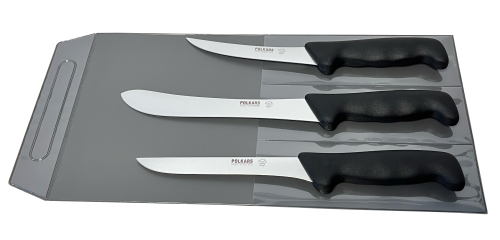 Polkars zestaw 3 noży (modele 13, 15, 17) czarny