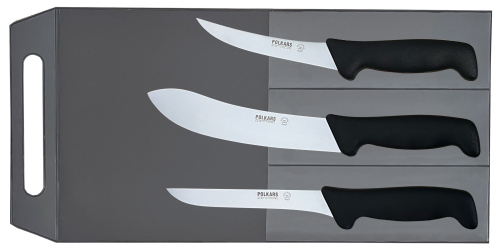 Polkars zestaw 3 noży (modele 13, 07, 17) czarny