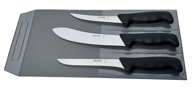 Polkars zestaw 3 noży (modele 13, 07, 17) czarny