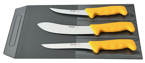 Polkars zestaw 3 noży (modele 13, 07, 17) żółty