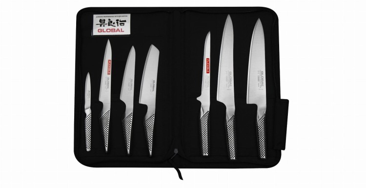 Global Zestaw szefa kuchni 7 noży w etui