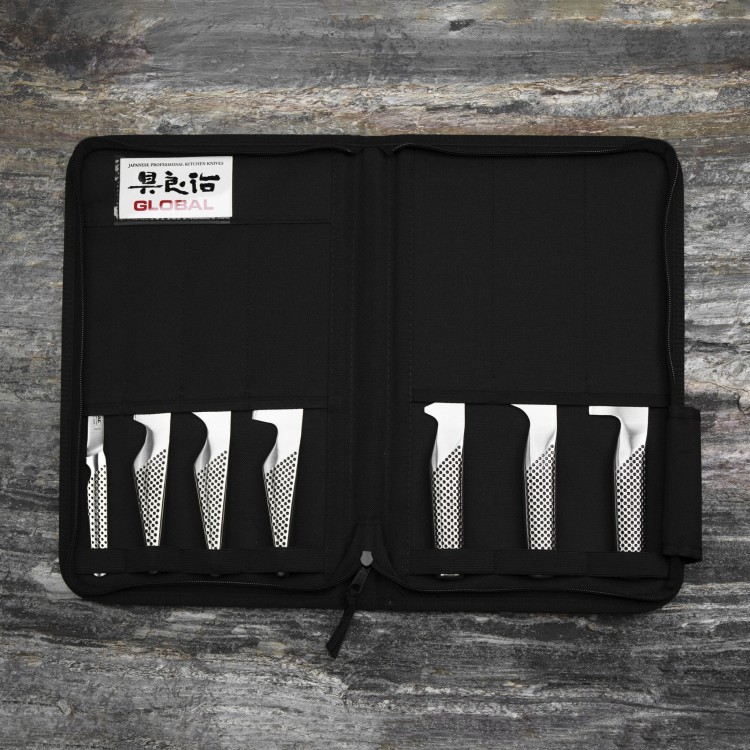 Global Zestaw szefa kuchni 7 noży w etui