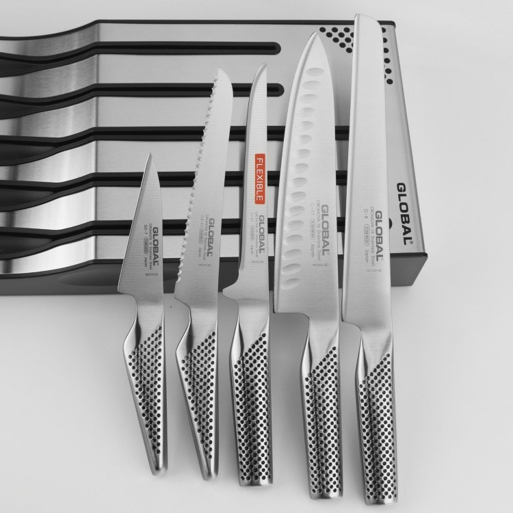 Global Dock Set B Zestaw 5 noży z bazą