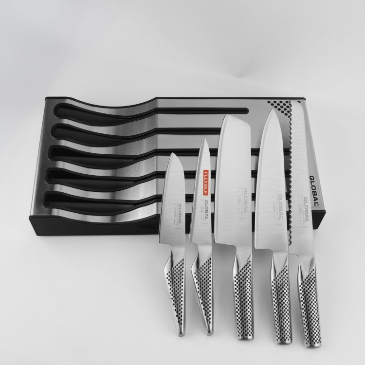 Global Dock Set A Zestaw 5 noży z bazą