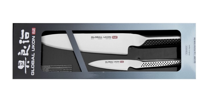 Global Ukon Zestaw Nóż Szef kuchni 20 cm + Nóż do obierania 9 cm
