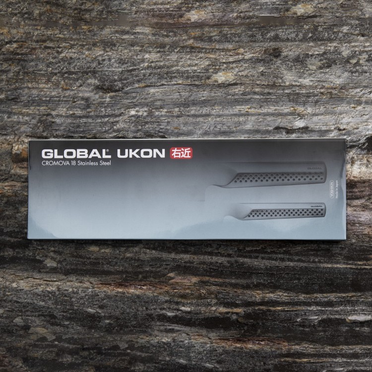 Global Ukon Zestaw Nóż Szef kuchni 20 cm + Nóż do obierania 9 cm