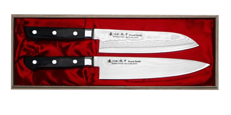 Satake Cutlery Mfg Daichi Zestaw 2 noży w drewnianym pudełku