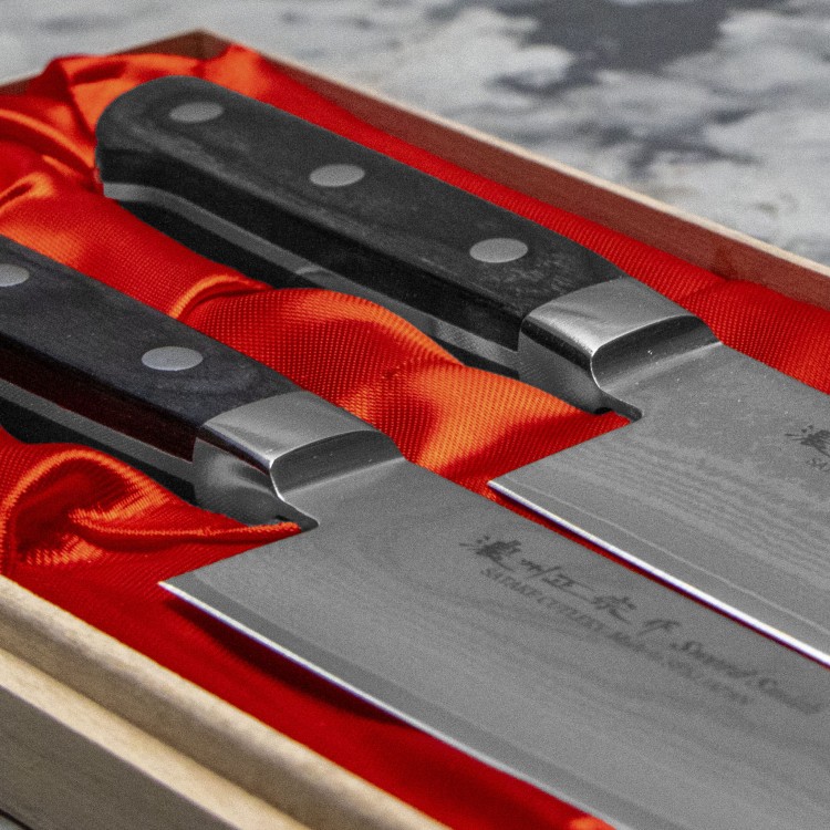 Satake Cutlery Mfg Daichi Zestaw 2 noży w drewnianym pudełku