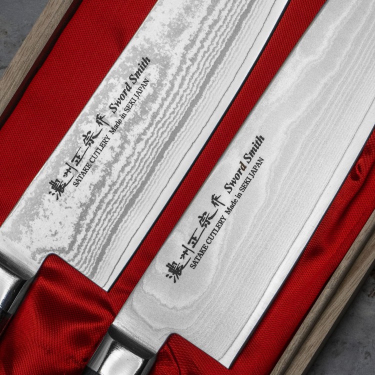 Satake Cutlery Mfg Daichi Zestaw 2 noży w drewnianym pudełku