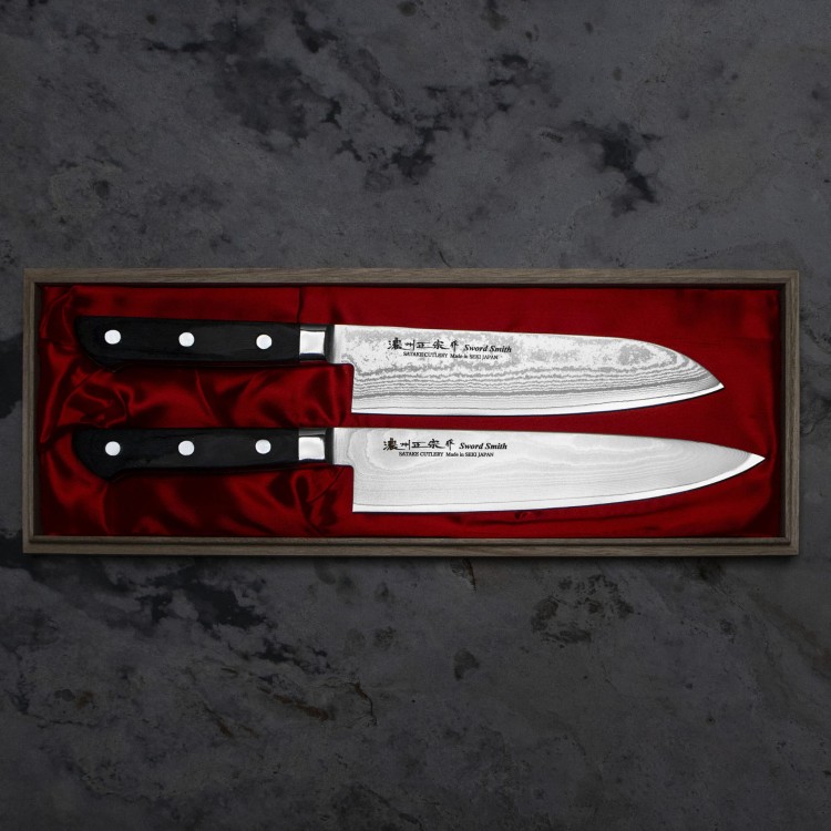 Satake Cutlery Mfg Daichi Zestaw 2 noży w drewnianym pudełku