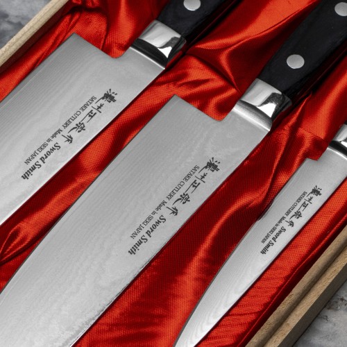 Satake Cutlery Mfg Daichi Zestaw 3 noży w drewnianym pudełku HG8556W