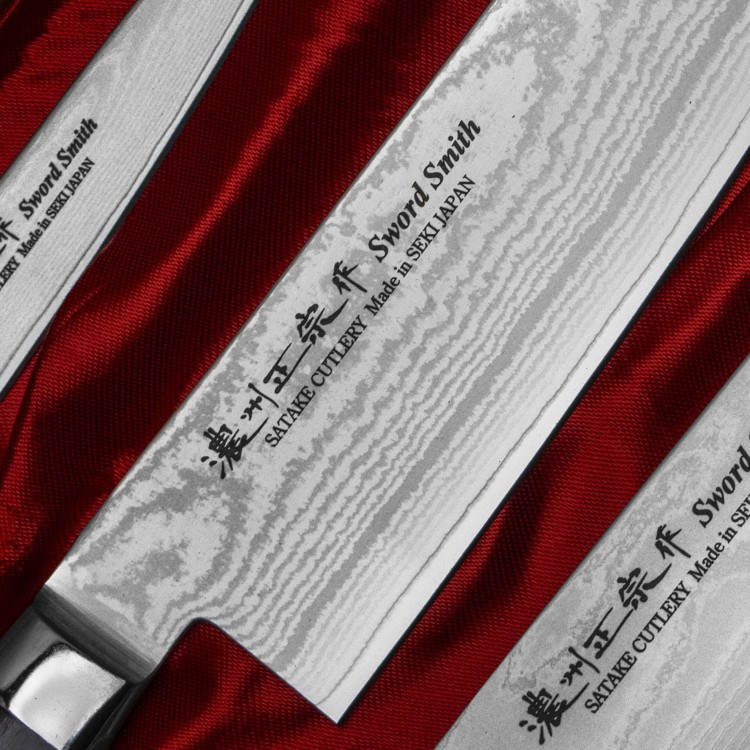 Satake Cutlery Mfg Daichi Zestaw 3 noży w drewnianym pudełku HG8556W