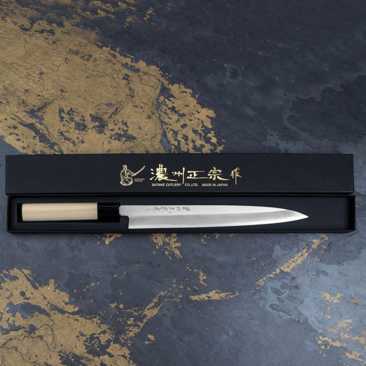 Satake Cutlery Mfg Shirogami#2 PRO Nóż Yanagiba 27 cm