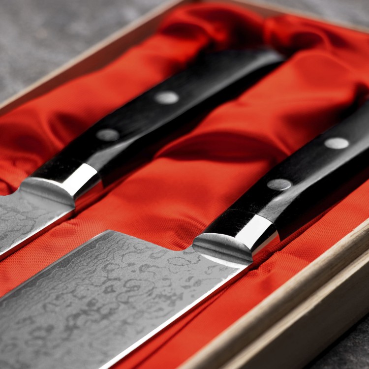 Satake Unique Sai VG-10 Zestaw Nóż Santoku +Nakiri