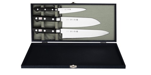 Tojiro DP3 Zestaw Nóż Szefa kuchni 21 cm + Santoku 17 cm + Uniwersalny 12 cm