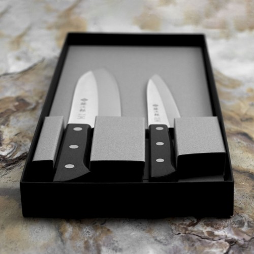 Tojiro Basic VG-10 Zestaw Nóż Santoku 16,5 cm + uniwersalny 13,5 cm