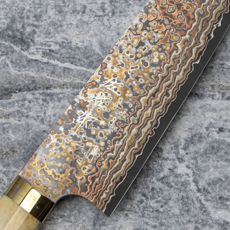 Takeshi Saji OBB Black VG-10 Color Nóż Santoku 18 cm