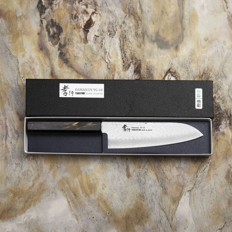 Sakai Takayuki Urushi VG-10 Saiu Nóż Santoku 17 cm