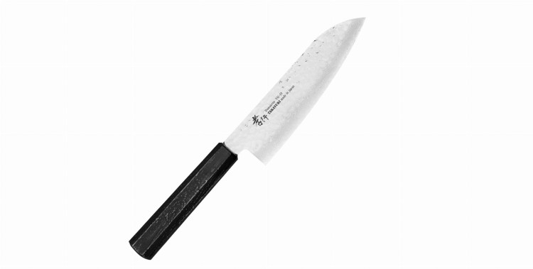 Sakai Takayuki Nanairo VG-10 Ebony Nóż Santoku 17 cm