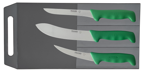 Polkars zestaw 3 noży (modele 13, 07, 17) zielony