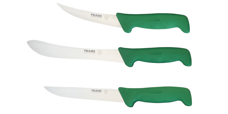 Polkars zestaw 3 noży (modele 14, 15, 17) zielony