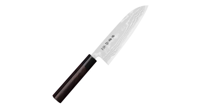 Kanetsune Zen-Bokashi Aogami#2 Nóż Santoku 16,5 cm