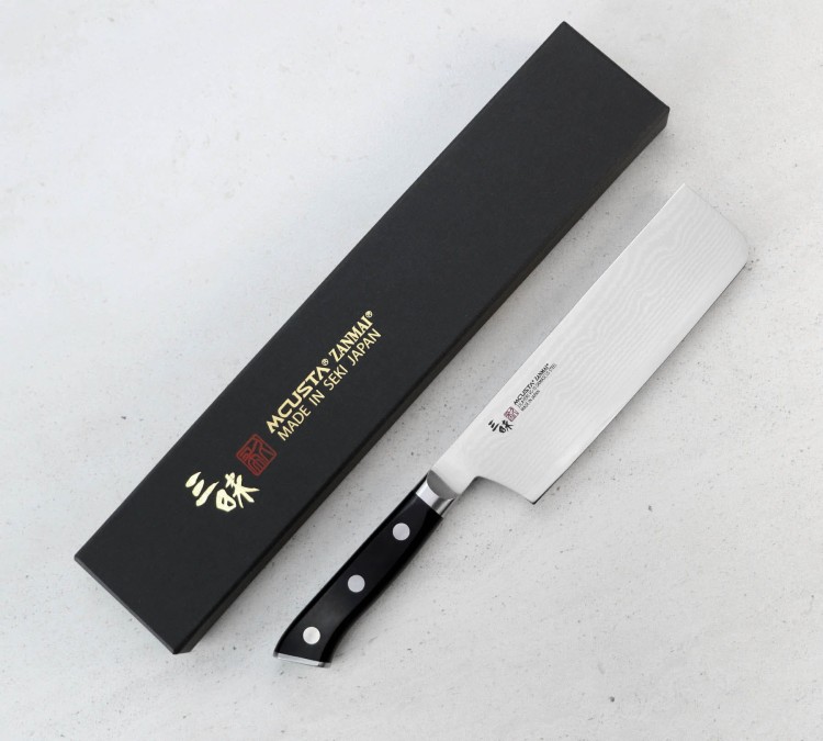 Mcusta Zanmai Classic Damascus VG-10 Pakka Nóż Nakiri 18 cm