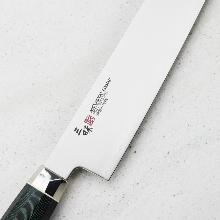 Mcusta Zanmai Green Revolution SPG2 Nóż Kiritsuke Gyuto 23 cm