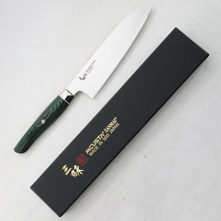Mcusta Zanmai Green Revolution SPG2 Nóż Santoku 18 cm