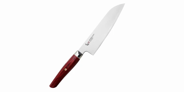 Mcusta Zanmai Red Revolution SPG2 Nóż Santoku 18 cm