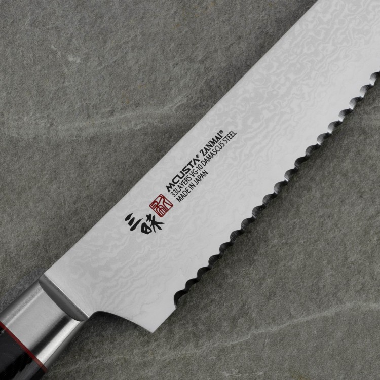 Mcusta Zanmai VG-10 Pro Zebra Nóż do pieczywa 23 cm