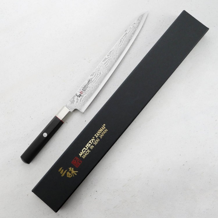 Mcusta Zanmai VG-10 Splash Nóż Sujihiki 24 cm