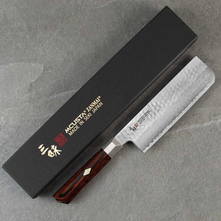 Mcusta Zanmai VG-10 Supreme Hammered Nóż Nakiri 16,5 cm
