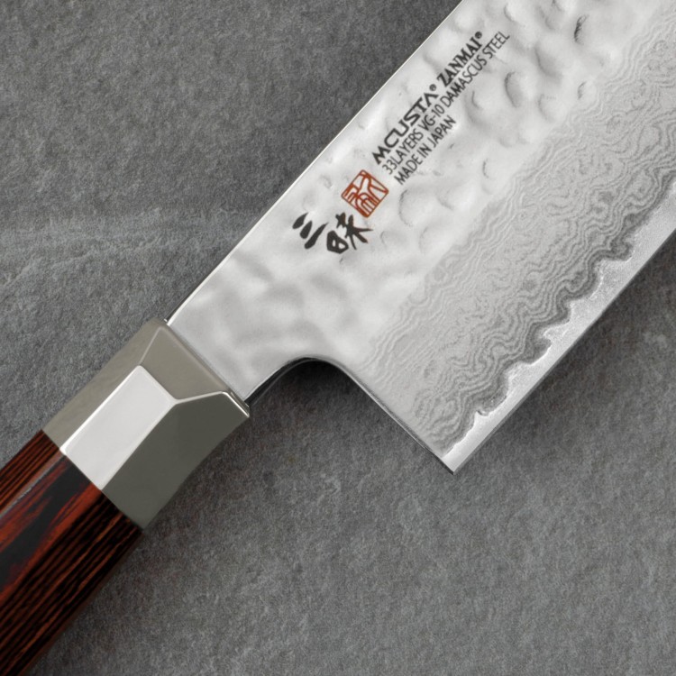 Mcusta Zanmai VG-10 Supreme Hammered Nóż Nakiri 16,5 cm