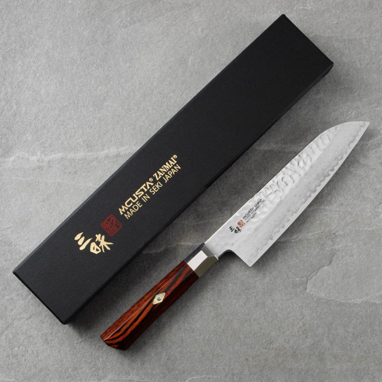 Mcusta Zanmai VG-10 Supreme Hammered Nóż Santoku 18 cm