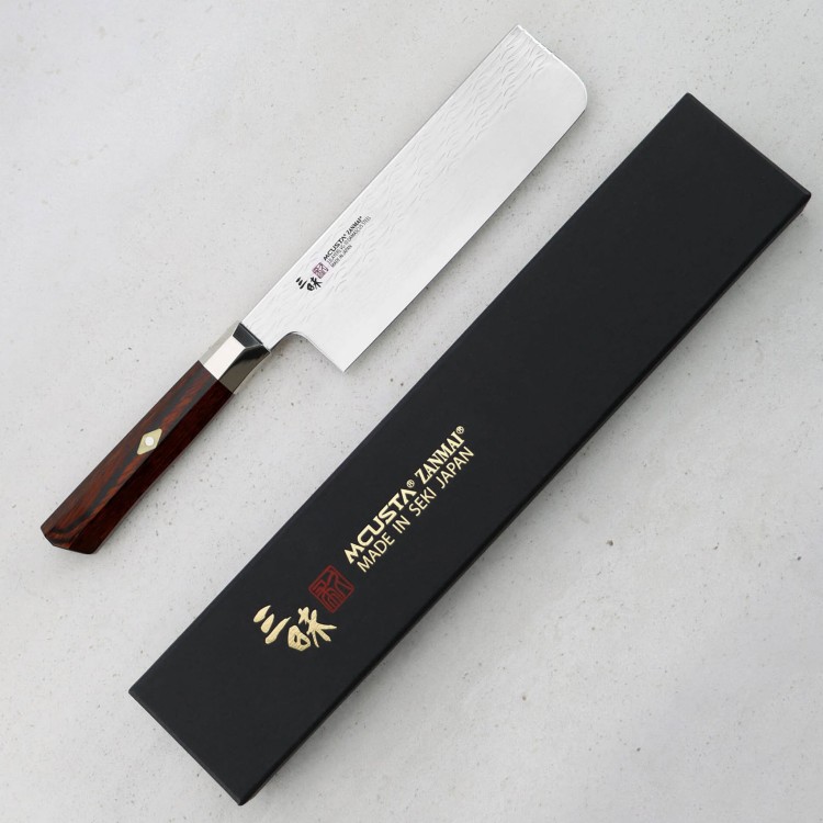 Mcusta Zanmai VG-10 Supreme Ripple Nóż Nakiri 16,5 cm