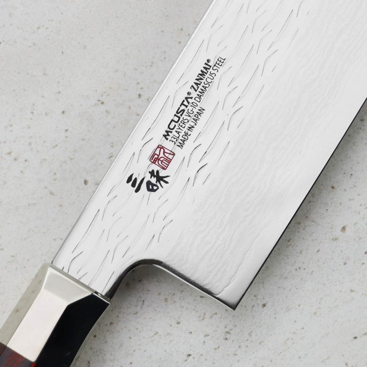 Mcusta Zanmai VG-10 Supreme Ripple Nóż Nakiri 16,5 cm