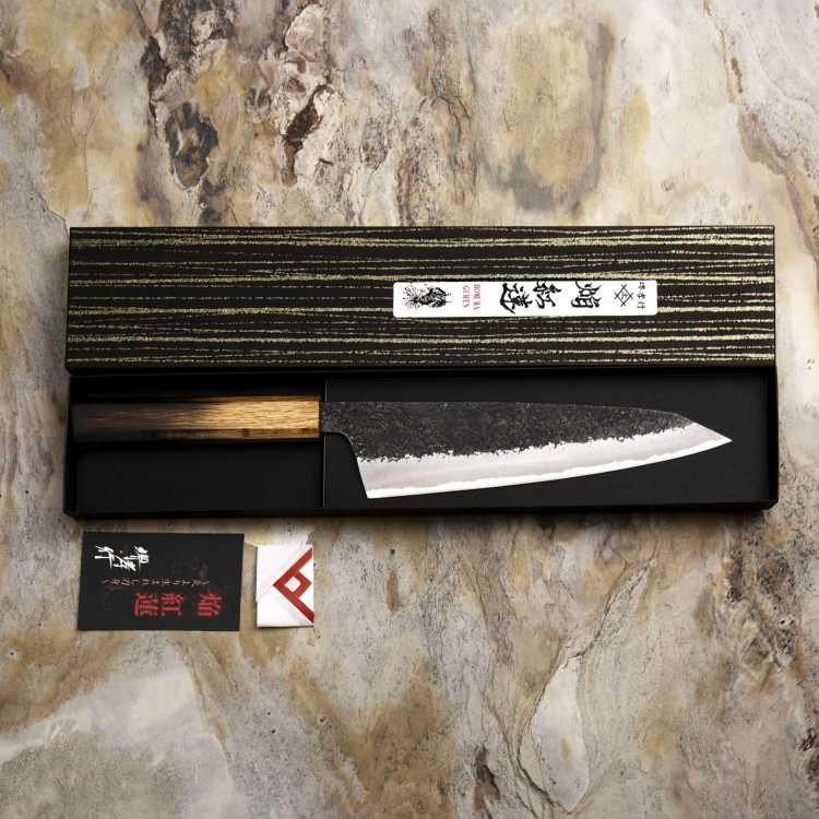 Sakai Takayuki Homura Guren Aogami#2/Iron Kurouchi Nóż Szefa kuchni 22,5 cm