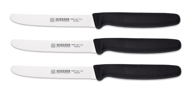 Giesser zestaw 3 noży 8365 czarny 11cm