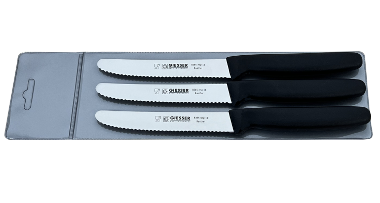 Giesser zestaw 3 noży 8365 czarny 11cm