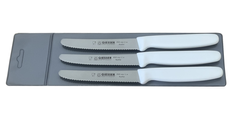 Giesser zestaw 3 noży 8365 biały 11cm