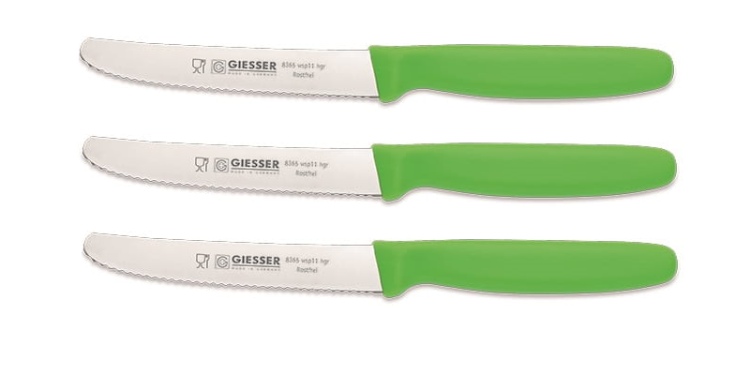 Giesser zestaw 3 noży 8365 jasno zielony 11cm