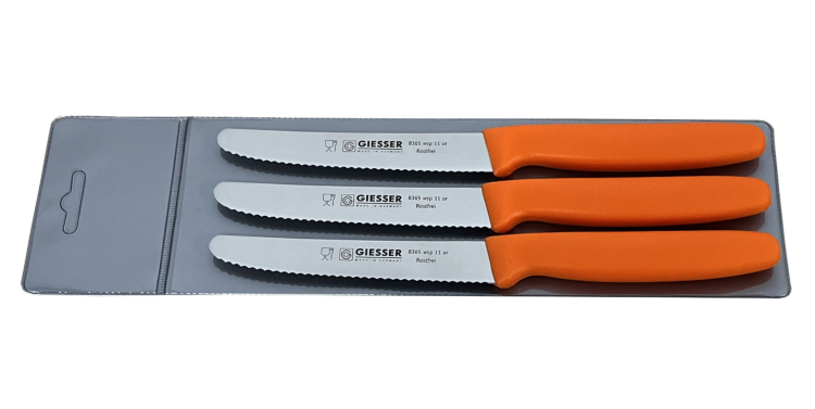 Giesser zestaw 3 noży 8365 pomarańczowy 11cm